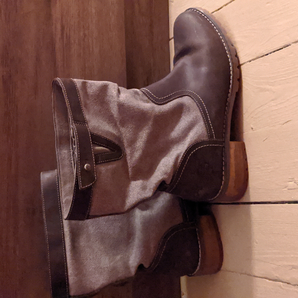 Timberland leather and fabric boots